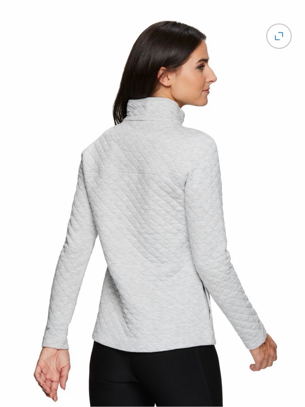 Avalanche Outdoor Supply Gray Quilted Snap Neck Pullover Sweatshirt Large - Picture 2 of 15